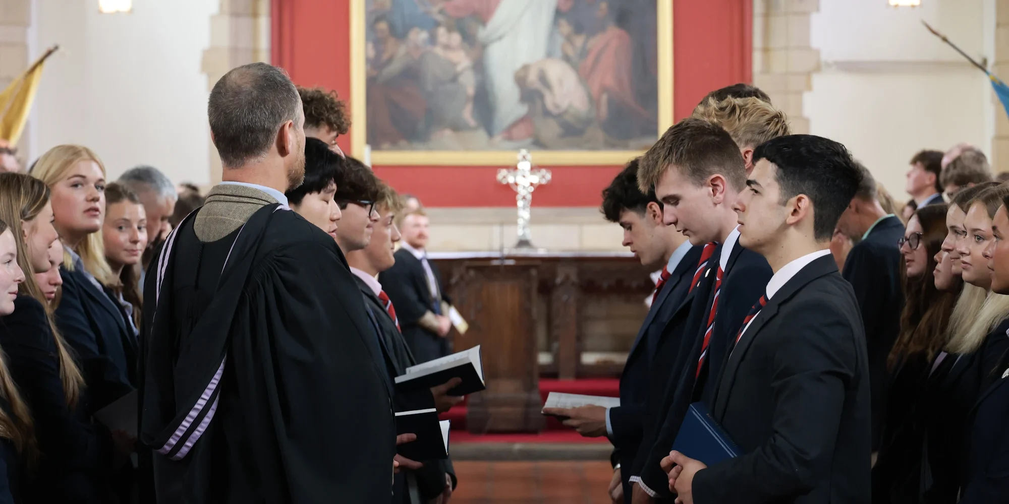 Pupils in chapel.