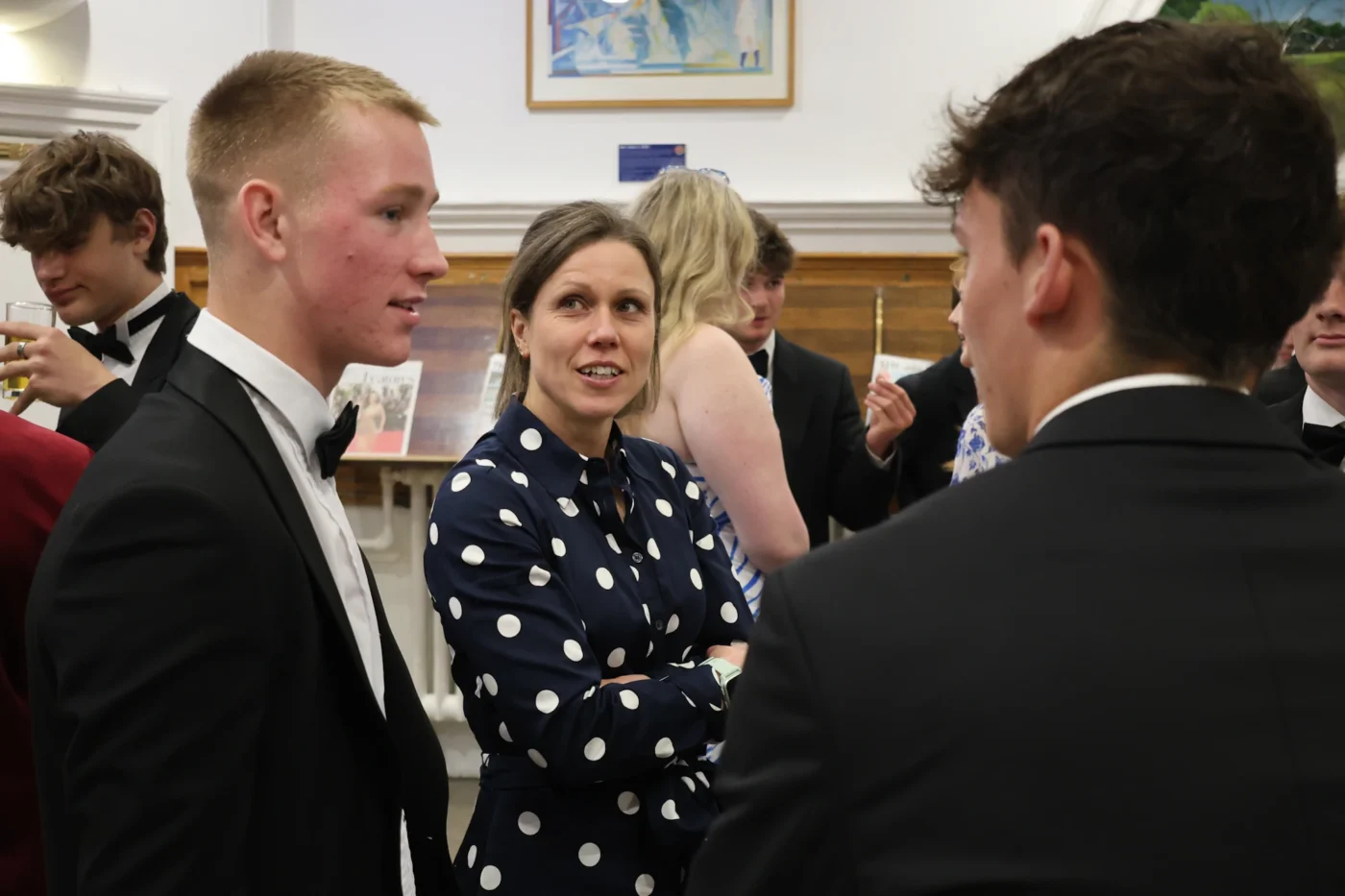 Barnard Castle School's Rachel Johns with pupils during an event.