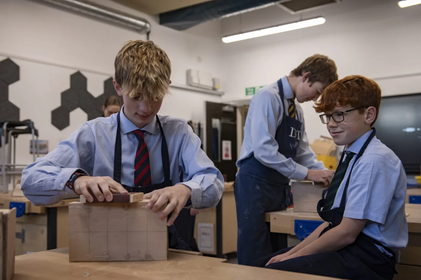 Students working in the design technology classroom.