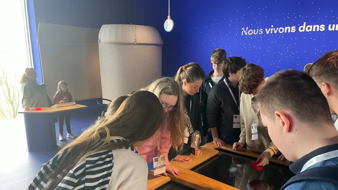 Barney students together at CERN in Geneva.