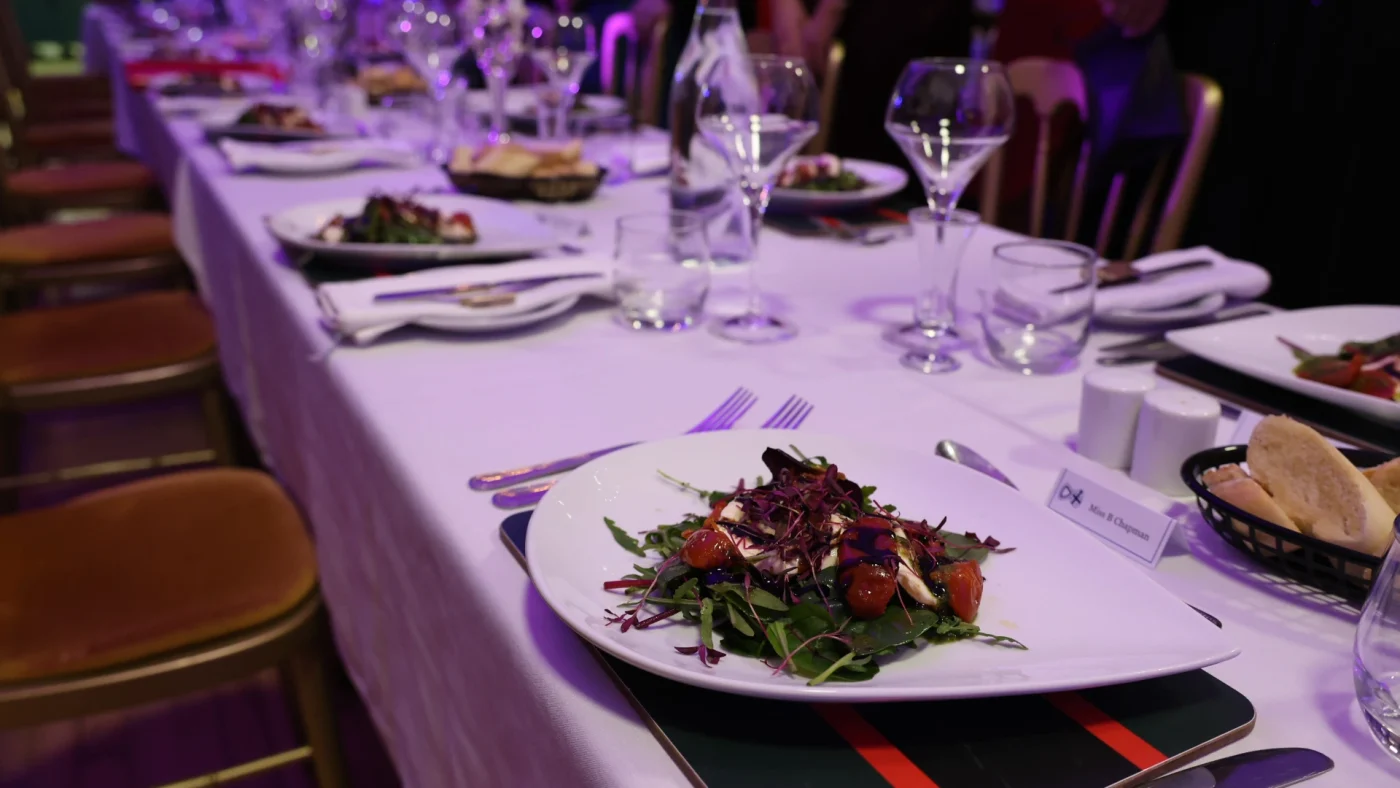 Dinner set at regimental dinner