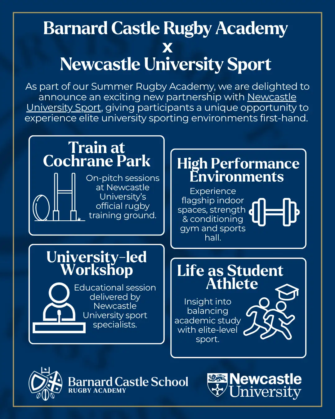 Barnard Castle X Newcastle University collaboration information.